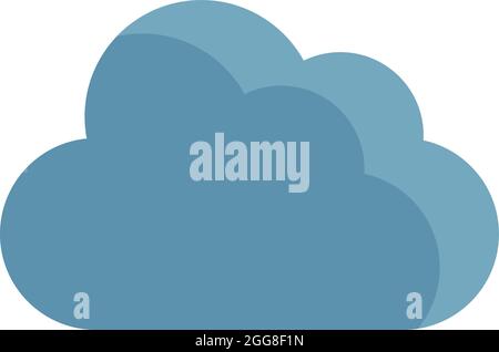 Rain cloud, illustration, vector on a white background. Stock Vector