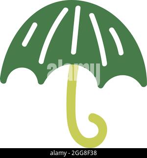 Green umbrella on white background illustration Stock Vector Image ...