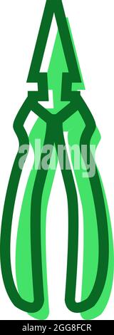 Small pliers, illustration, vector on a white background. Stock Vector