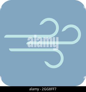 Strong wind, illustration, vector on a white background. Stock Vector