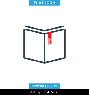 Book icon vector stock illustration design template. Vector eps 10. Stock Vector