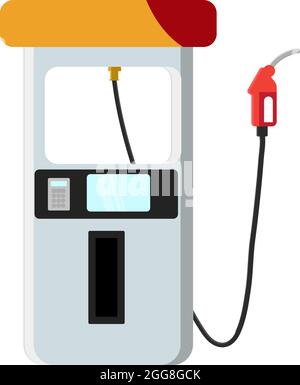 Petrol pump, illustration, vector on a white background. Stock Vector