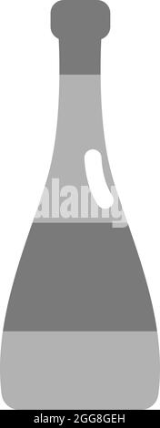 Bottle of finest wine, illustration, vector on a white background. Stock Vector