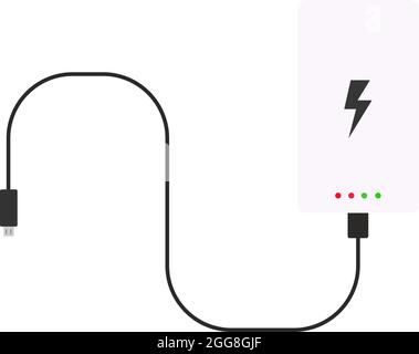 Power bank, illustration, vector on a white background. Stock Vector