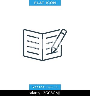 Book icon vector stock illustration design template. Vector eps 10. Stock Vector