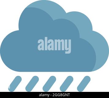 Heavy rain cloud, illustration, vector on a white background. Stock Vector