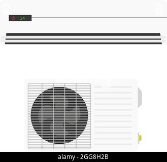 air conditioner icon black vector illustration Stock Vector Image & Art ...
