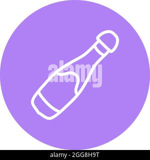Wedding champagne, illustration, vector on a white background. Stock Vector