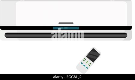 Front on AC, illustration, vector on a white background. Stock Vector