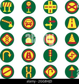 Road signs on pack. Traffic signs. Vector illustration Stock Vector ...