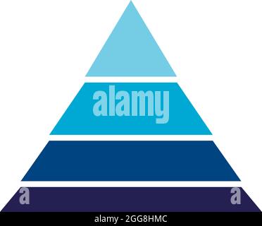Analytics pyramid, illustration, vector, on a white background. Stock Vector