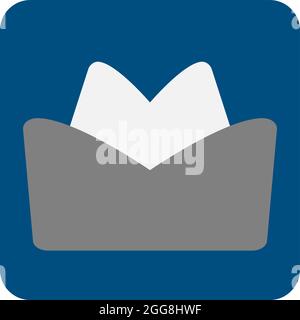 Stewardess hat, illustration, vector, on a white background. Stock Vector