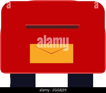 Letter box, illustration, vector on a white background. Stock Vector