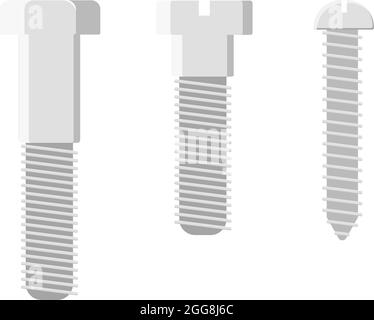 Screws isolated on white background illustration Stock Vector Image ...