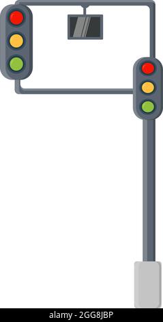Traffic lights isolated on white background. Vector stock illustration ...