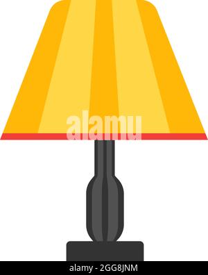Yellow lamp, illustration, vector on a white background. Stock Vector