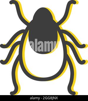 Black tick, illustration, vector, on a white background. Stock Vector
