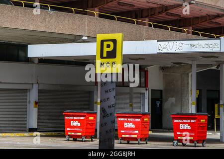 Bristol, UK. 16th Aug, 2021. A National Car Parks (NCP) sign seen outside its exterior in Bristol. Credit: SOPA Images Limited/Alamy Live News Stock Photo