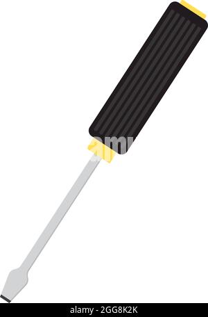 Screw driver, illustration, vector on a white background. Stock Vector