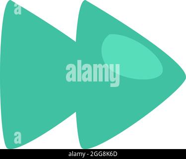Play forward fast, illustration, vector, on a white background. Stock Vector