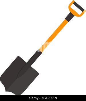 Black spade, illustration, vector on a white background. Stock Vector