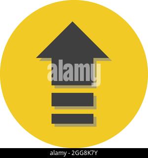 Eject button, illustration, vector, on a white background. Stock Vector