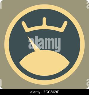 Car speedometer, illustration, vector, on a white background. Stock Vector