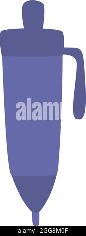 Purple pencil, illustration, vector, on a white background. Stock Vector