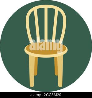 Small terrace chair, illustration, vector, on a white background. Stock Vector