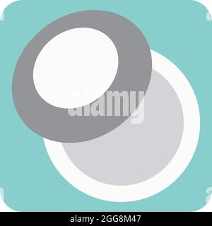 Face powder, illustration, vector, on a white background. Stock Vector