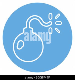 Icon Vector of Bomb - Blue Eyes Style - Simple illustration, Editable stroke, Design template vector, Good for prints, posters, advertisements, announ Stock Vector