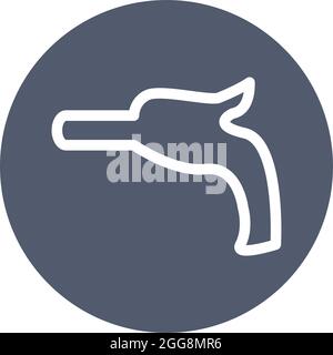 Simple old gun, illustration, vector, on a white background. Stock Vector