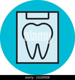 Dental recipe, illustration, vector, on a white background. Stock Vector