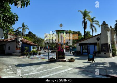 SAN DIEGO , CALIFORNIA - 25 AUG 2021: The Spanish Village Art Center in Balboa Park. Stock Photo