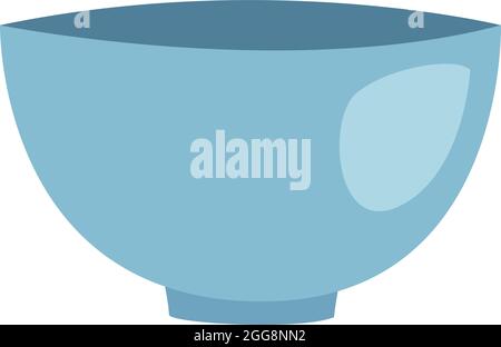 Blue bowl, illustration, vector, on a white background. Stock Vector