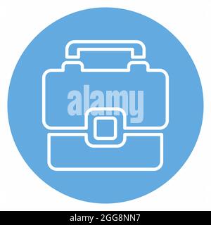 Icon Vector of Briefcase - Blue Eyes Style - Simple illustration, Editable stroke, Design template vector, Good for prints, posters, advertisements, a Stock Vector