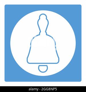 Icon Vector of Bell - White Moon Style - Simple illustration, Editable stroke, Design template vector, Good for prints, posters, advertisements, annou Stock Vector