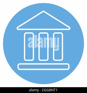 Icon Vector of Building - Blue Eyes Style - Simple illustration, Editable stroke, Design template vector, Good for prints, posters, advertisements, an Stock Vector