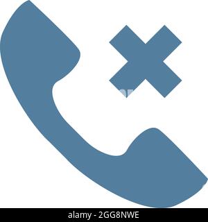 Delivery call declined, illustration, vector, on a white background. Stock Vector
