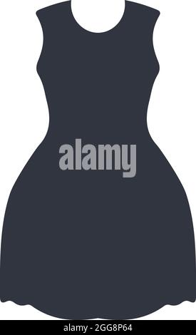 Dark blue shirt dress, illustration, vector, on a white background. Stock Vector