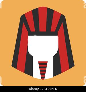 Egyptian pharaoh, illustration, vector, on a white background. Stock Vector