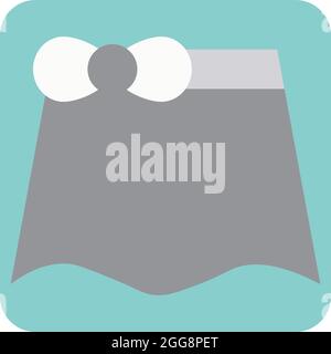 Grey skirt, illustration, vector, on a white background. Stock Vector