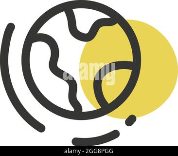 Planet earth, illustration, vector, on a white background. Stock Vector