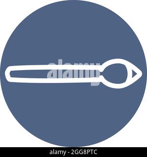 Big blue grenade, illustration, vector, on a white background. Stock Vector