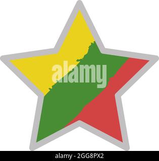 Lithuania flag, illustration, vector, on a white background. Stock Vector