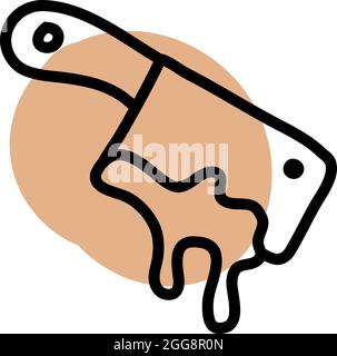 Halloween ax, illustration, vector, on a white background. Stock Vector
