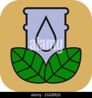 Eco oil tank, illustration, vector, on a white background. Stock Vector