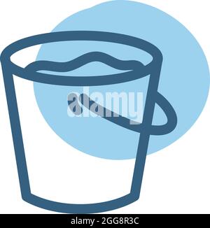 Dusting bin, illustration, vector, on a white background. Stock Vector