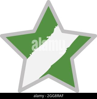 Nigeria flag, illustration, vector, on a white background. Stock Vector