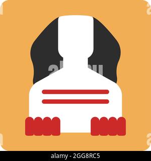 Egyptian sphinx, illustration, vector, on a white background. Stock Vector